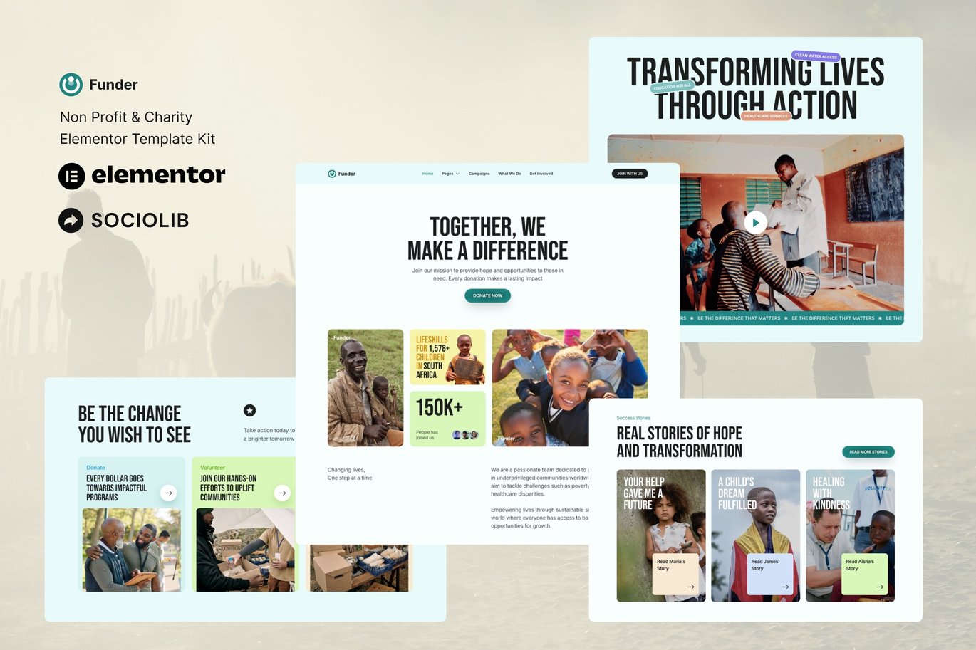 Funder – Non Profit and Charity Elementor Template Kit