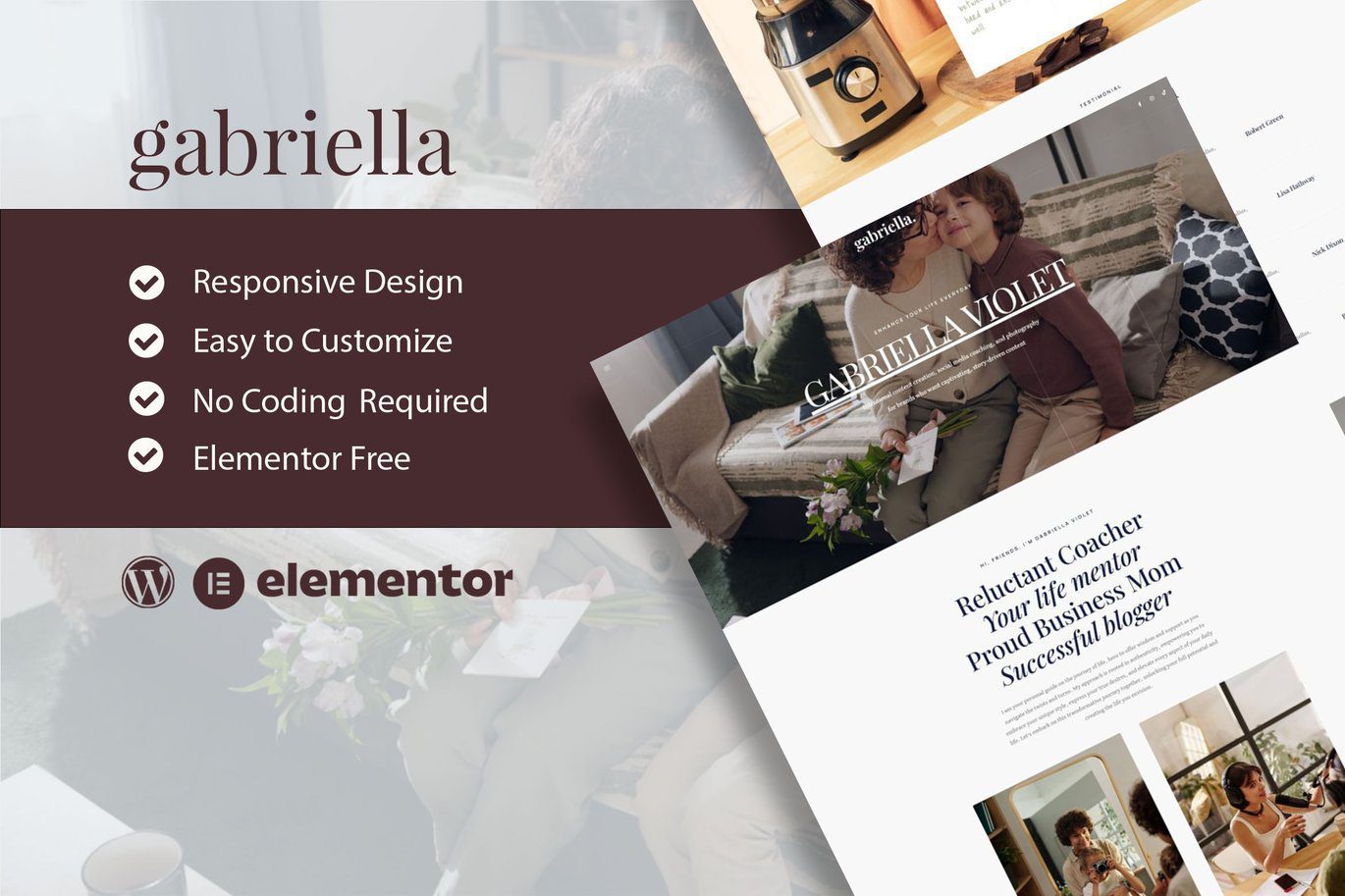 Gabriella – Motivator and Business Coach Elementor Template Kit