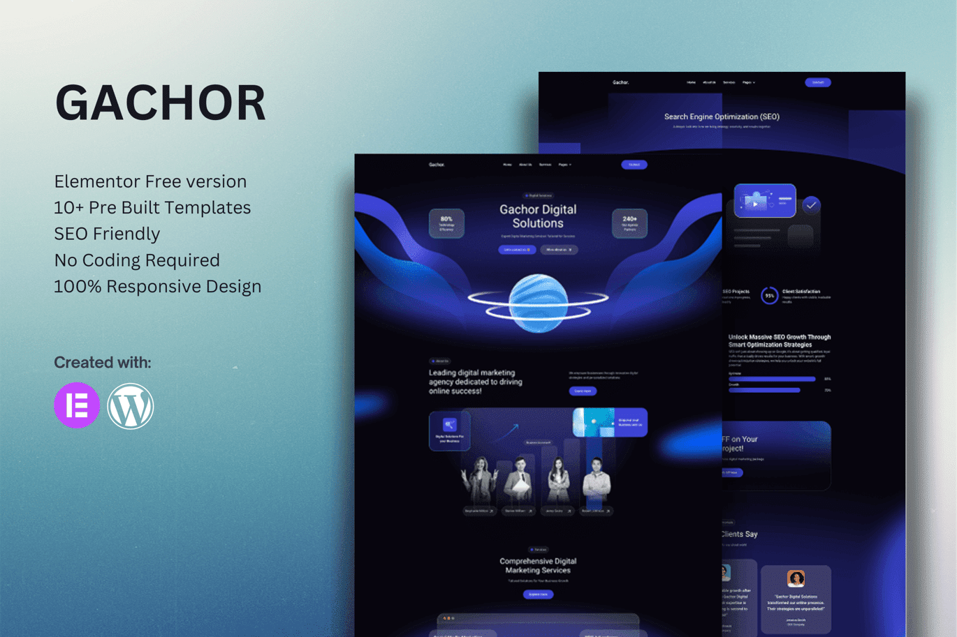 Gachor – Digital Marketing Agency Elementor Template Kit