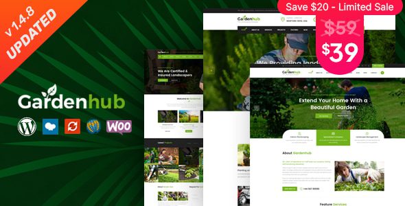 Garden HUB Gardening Lawn and Landscaping WordPress Theme