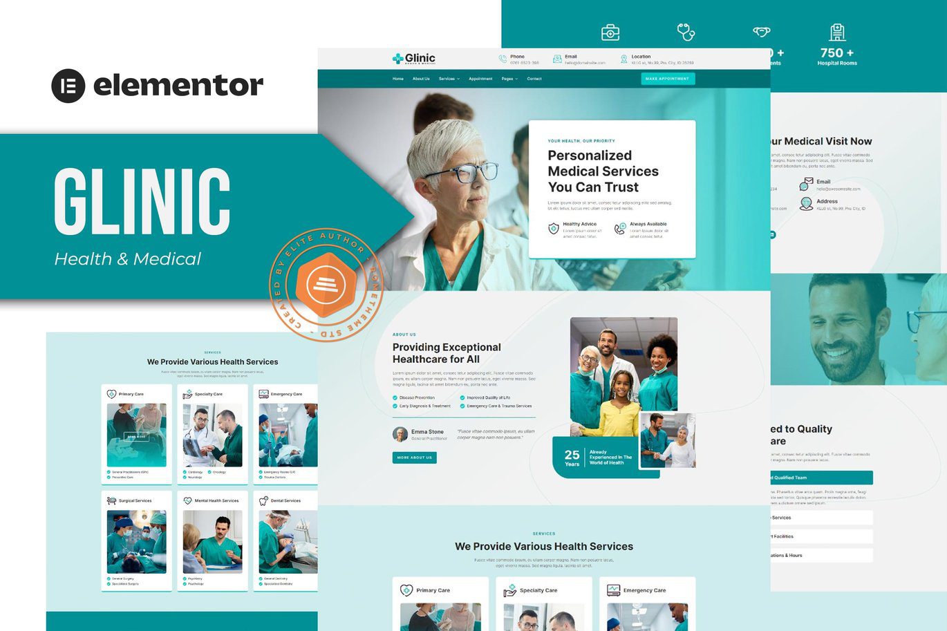Glinic – Health and Medical Elementor Template Kit