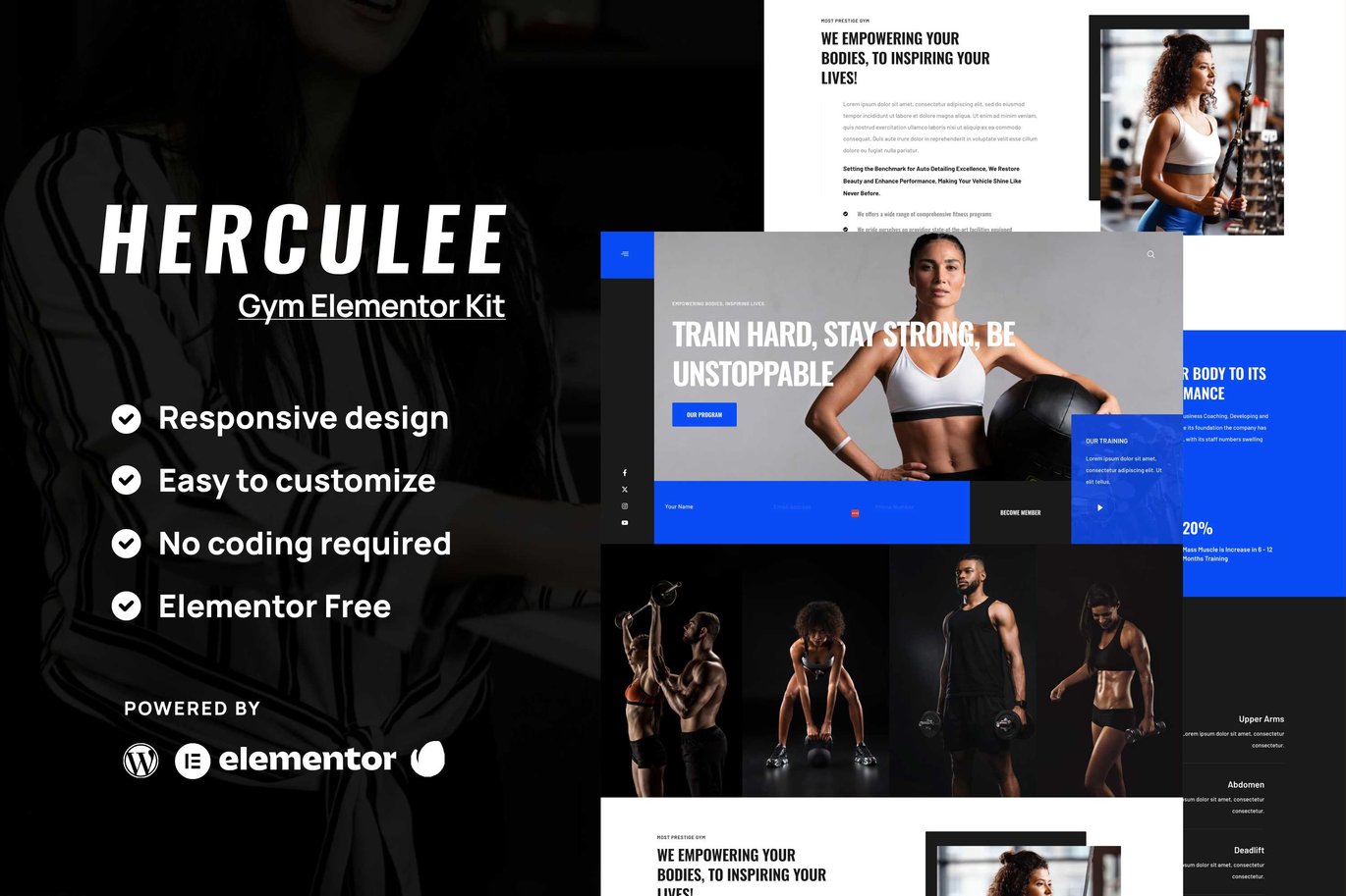 Hercules – Fitness and Gym Elementor Template Kit