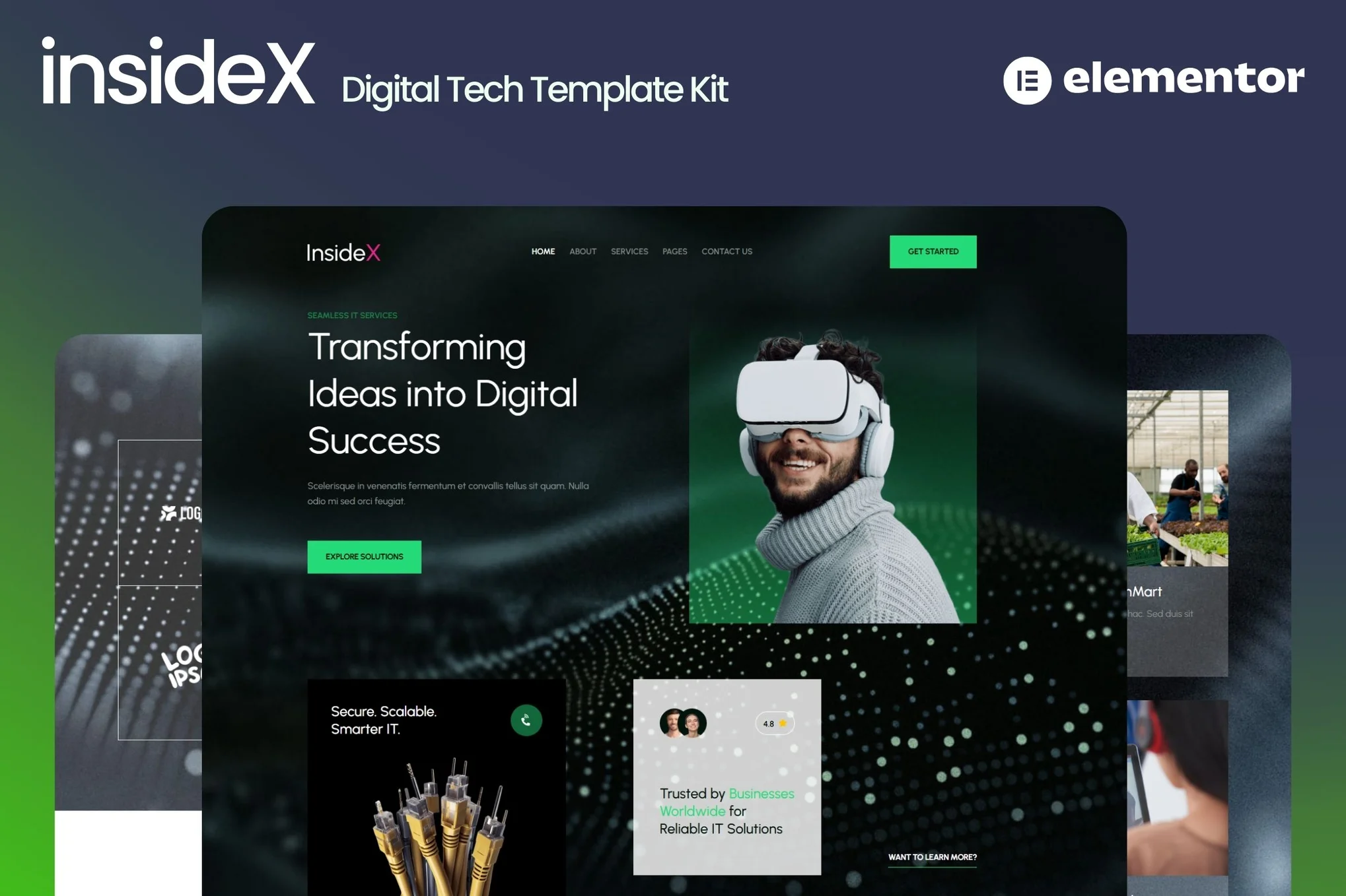 InsideX – IT Solution and Service Elementor Template Kits