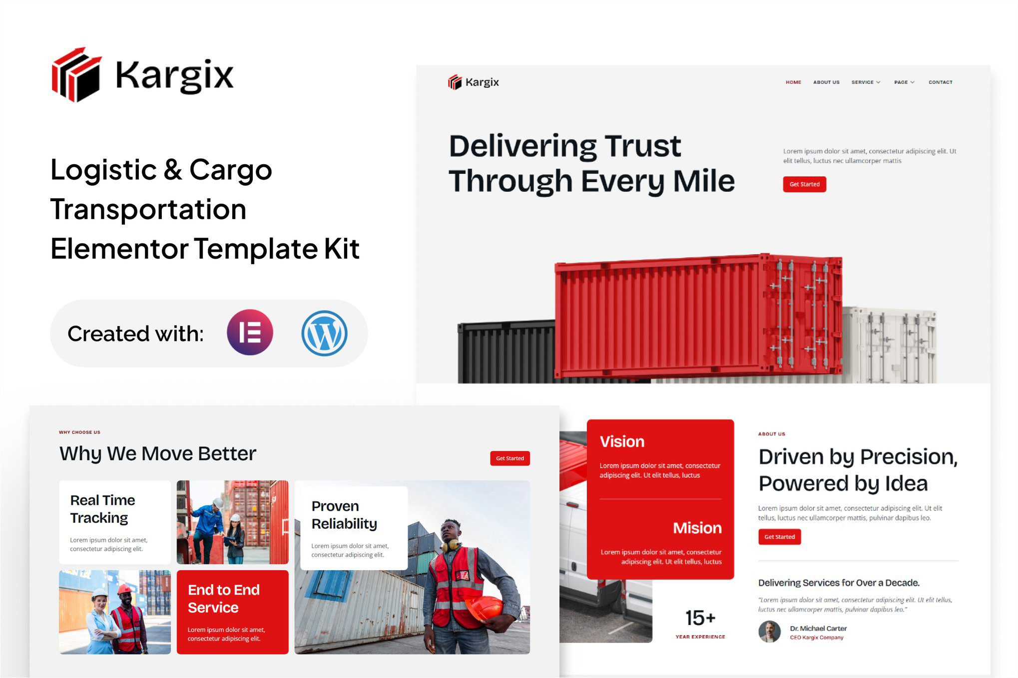 Kargix – Logistic and Cargo Transportation Elementor Template Kit