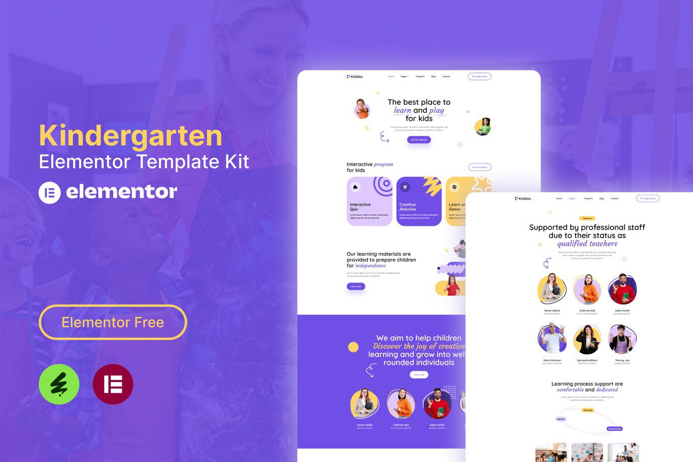 Kiddies – Kindergarten Elementor Template Kit