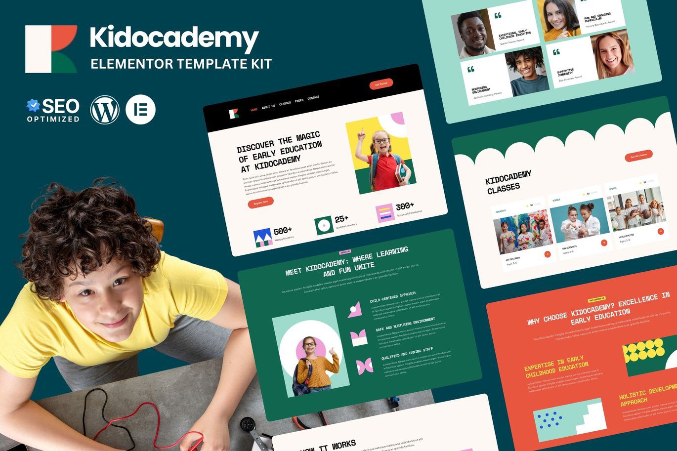 Kidocademy – Kindergarten and Preschool Elementor Template Kit