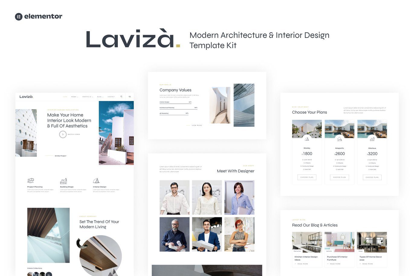 Laviza – Modern Architecture and Interior Design Template Kit