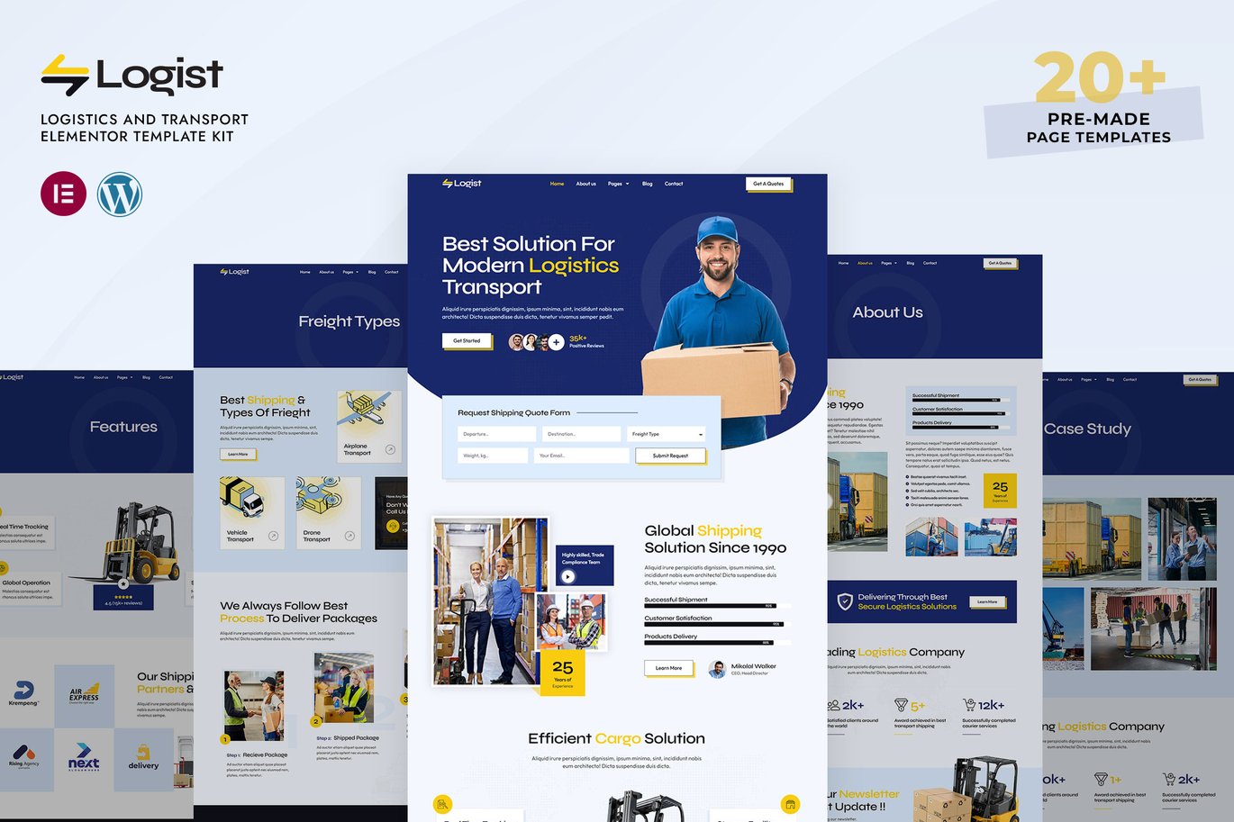 Logist – Logistics And Transport Elementor Pro Template Kit