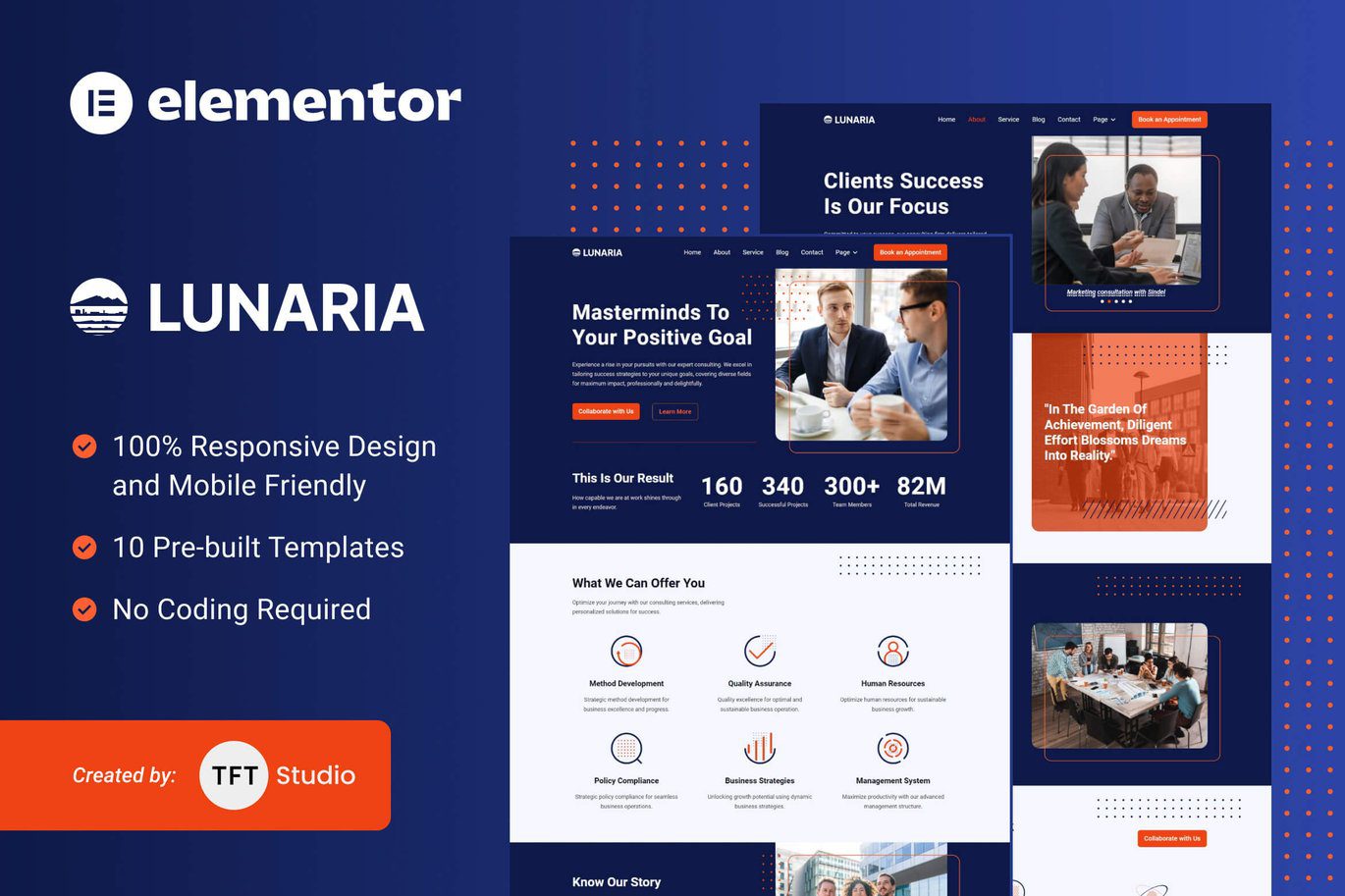 Lunaria – Multipurpose Business Elementor Template Kit