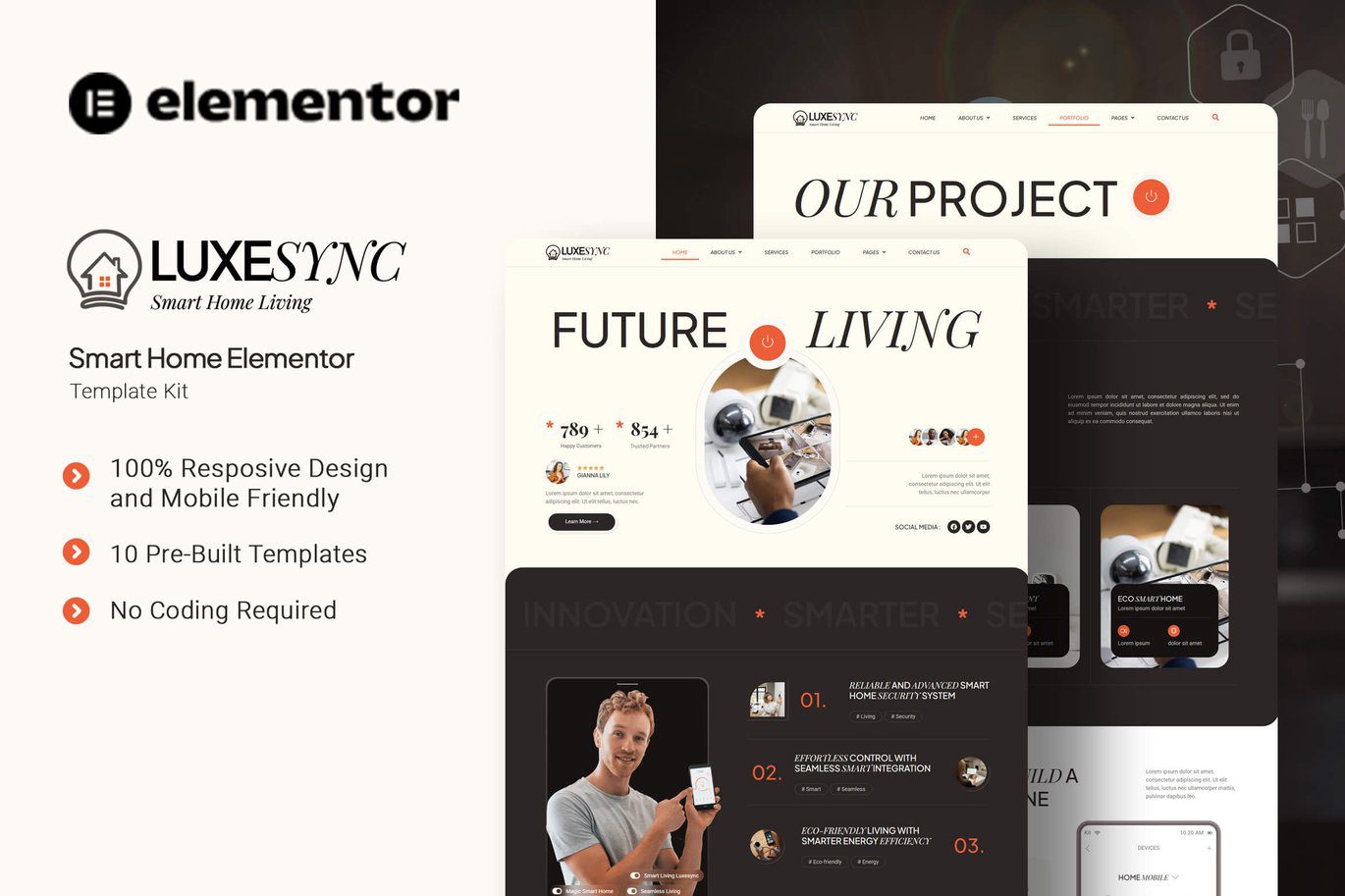 Luxesync – Smart Home Elementor Template Kit