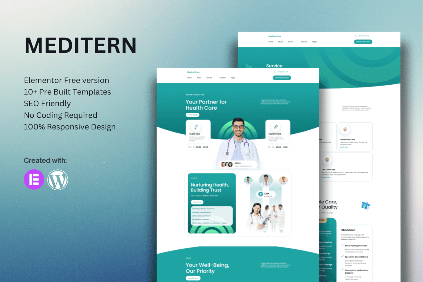 Meditern – Medical Elementor Template Kit