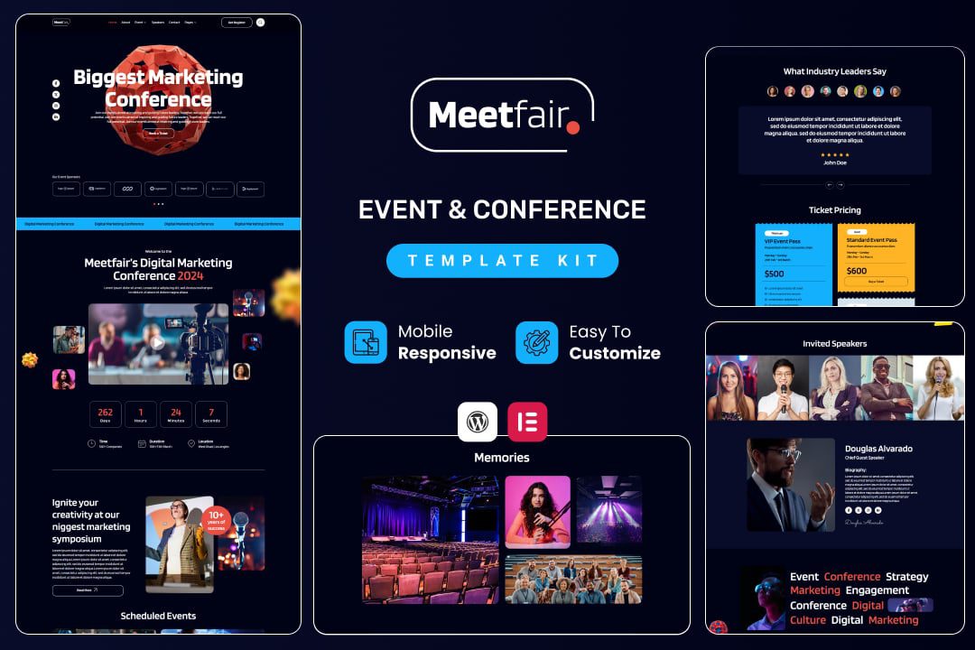 Meetfair – Event and Conference Elementor Template Kit