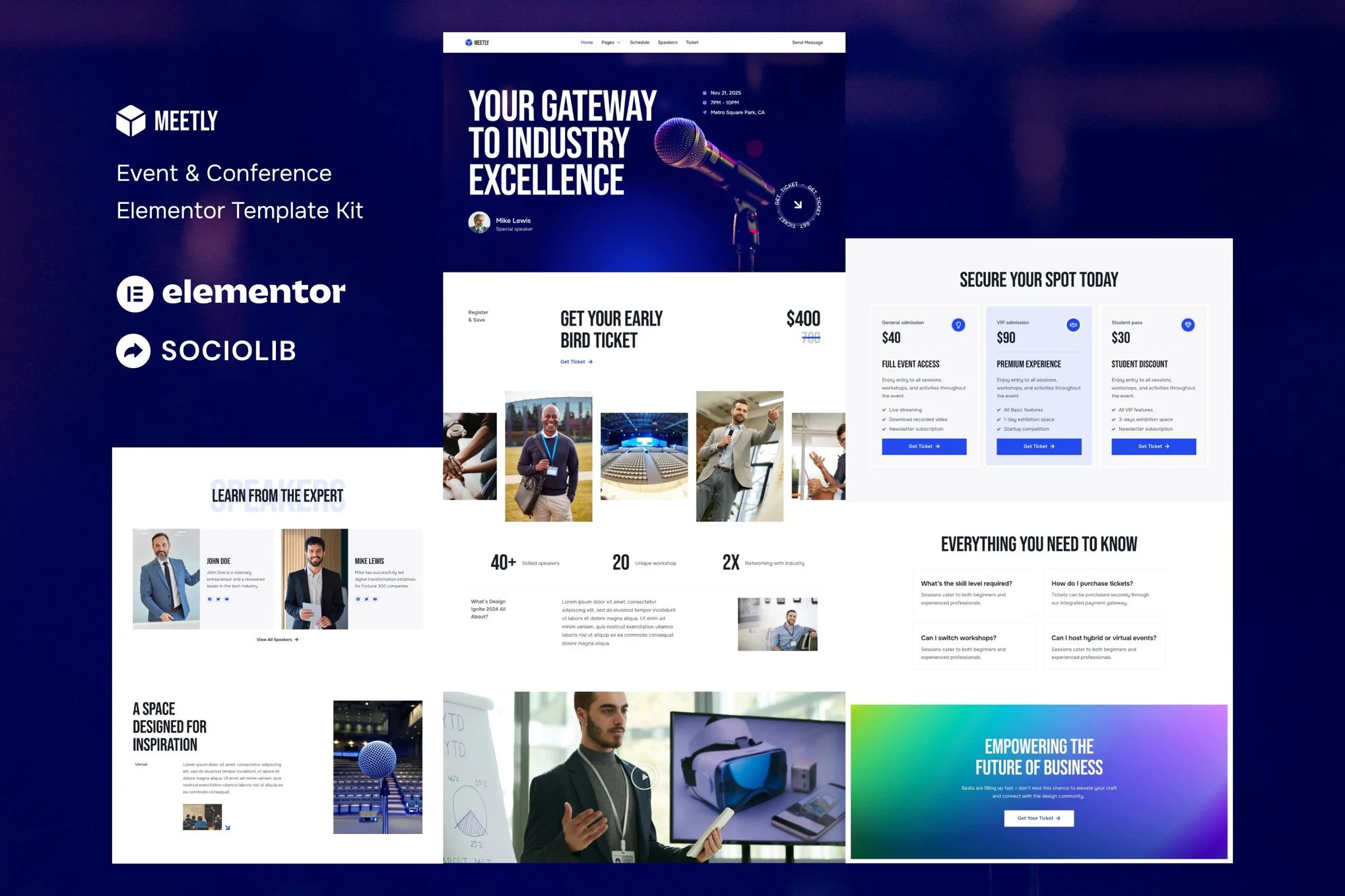 Meetly – Event and Conference Elementor Template Kit