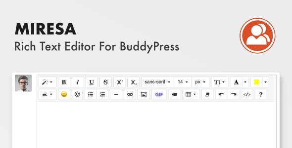 Miresa – WordPress Rich Text Editor For BuddyPress