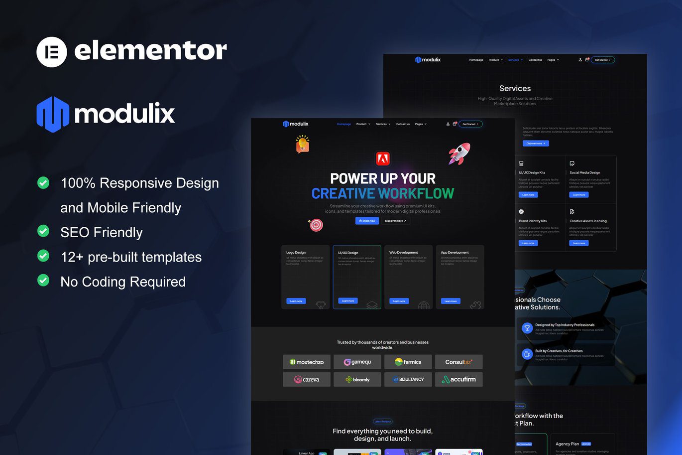 Modulix – Digital Product Store Elementor Pro Template Kit