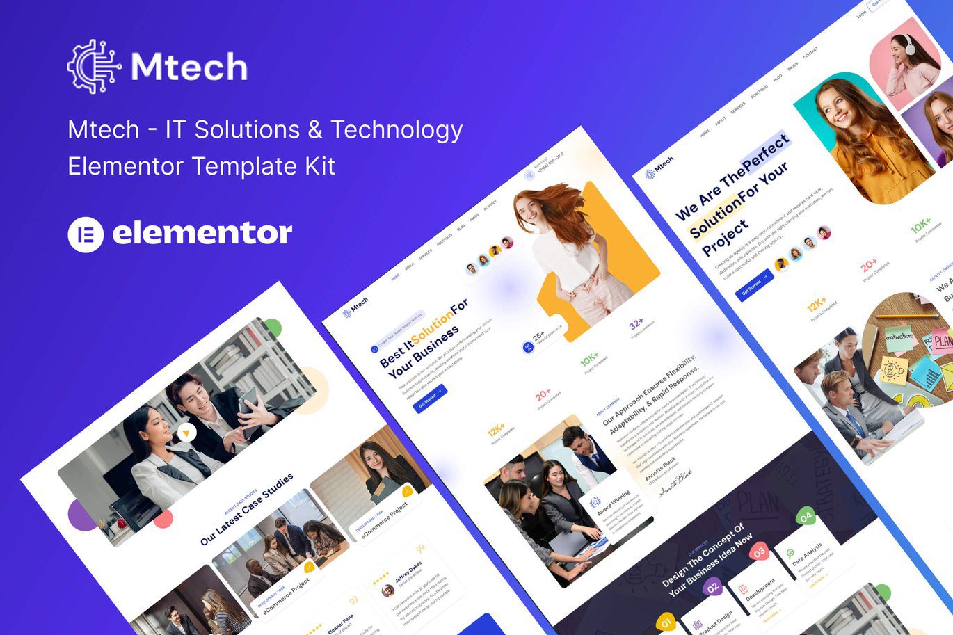 Mtech – IT Solutions and Technology Elementor Template Kit