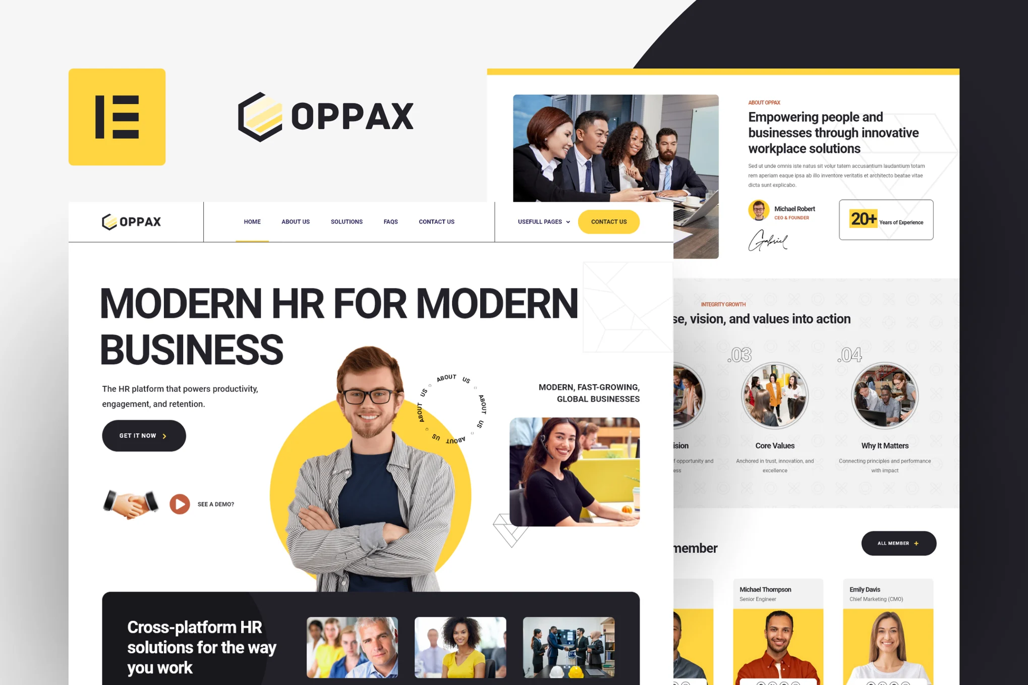 Oppax – HR Solutions Elementor Template Kit