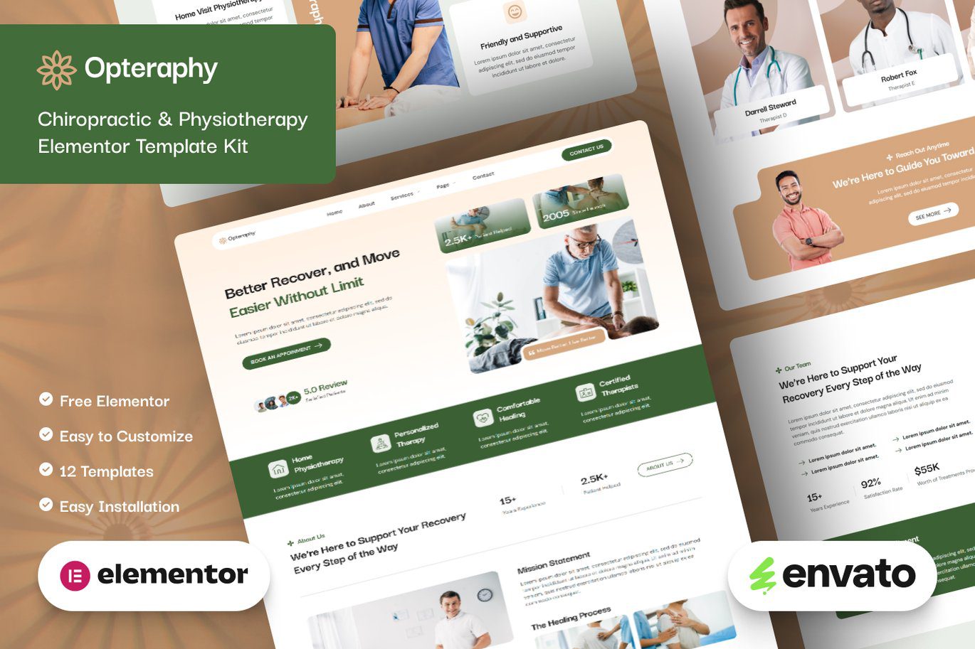 Opteraphy – Chiropractic and Physiotherapy Elementor Template Kit