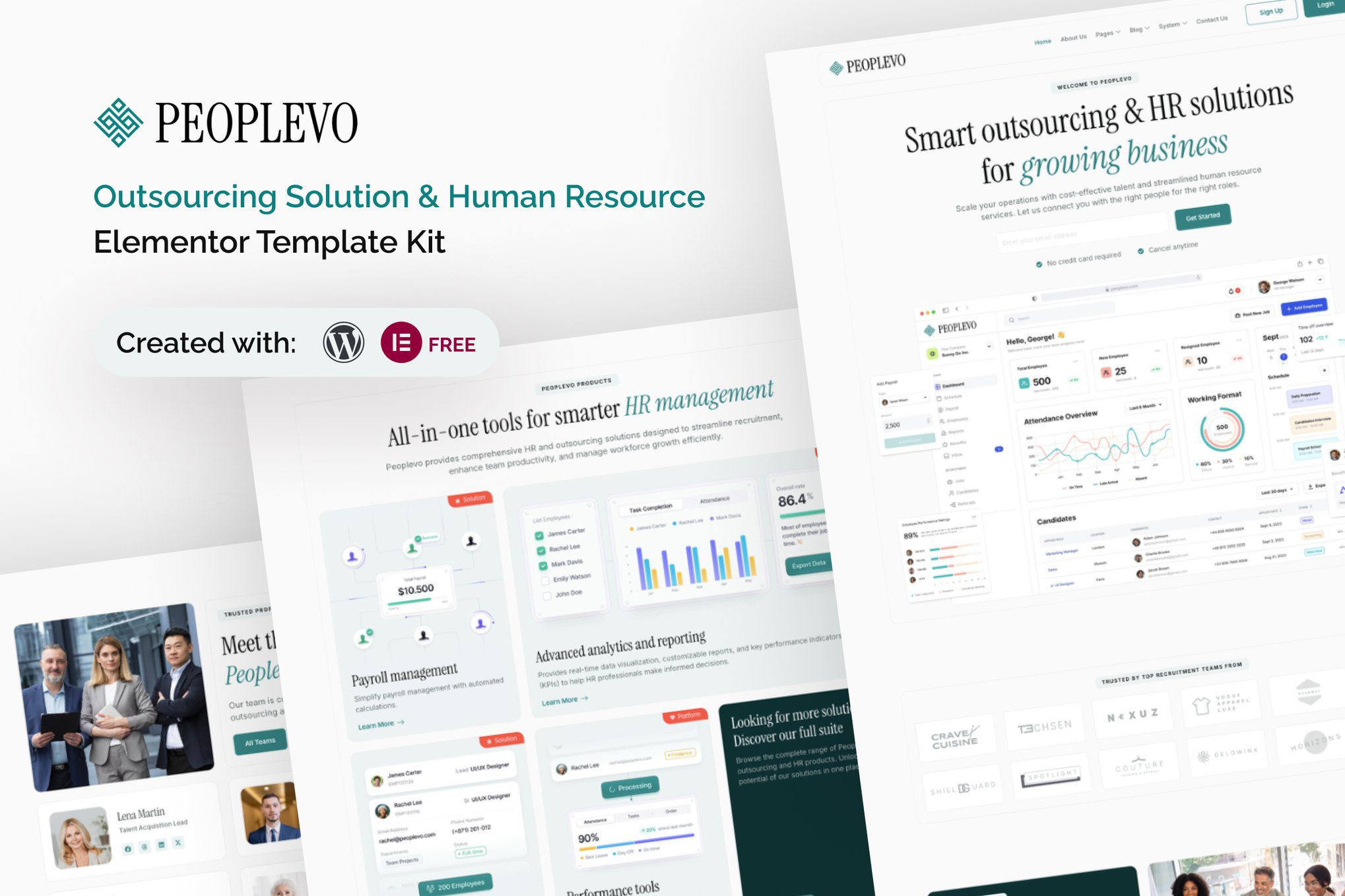 Peoplevo – Outsourcing Solution and Human Resource Elementor Template Kit
