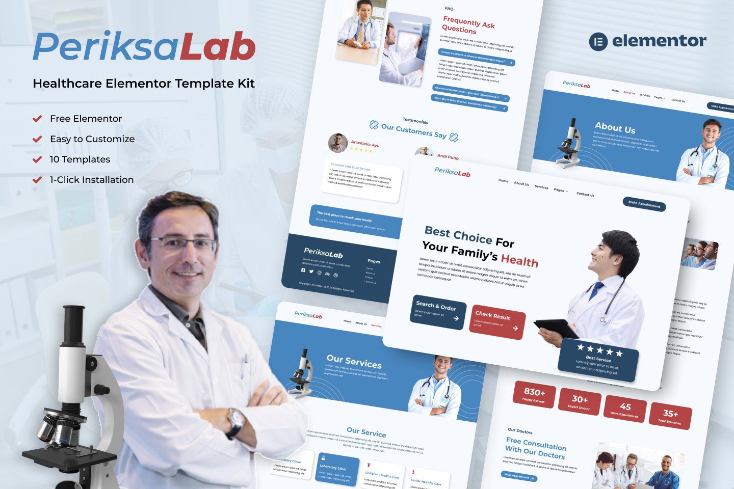 Periksalab – Healthcare and Medical Clinic Template Kits