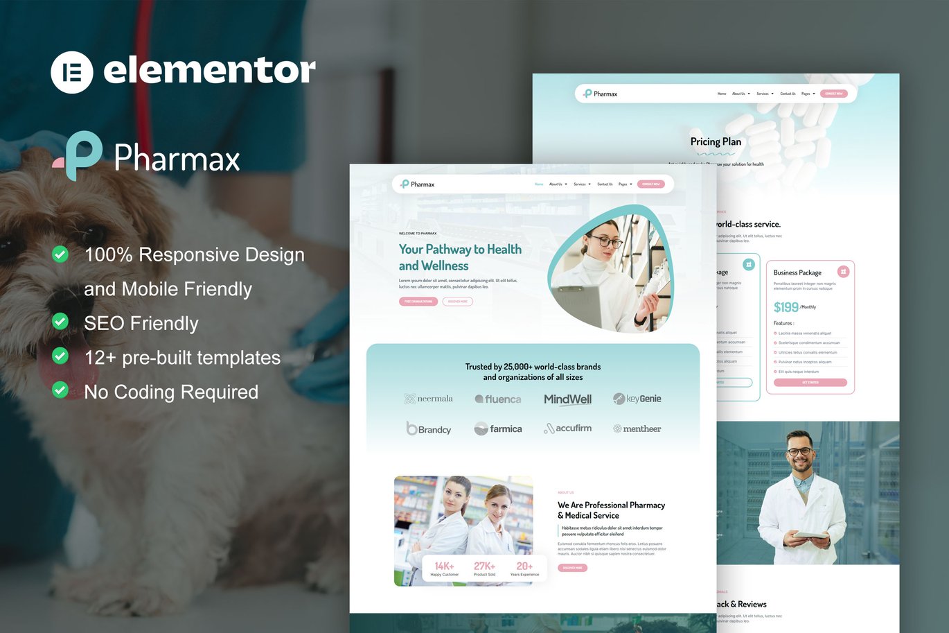 Pharmax – Pharmacy and Medical Elementor Pro Template Kit