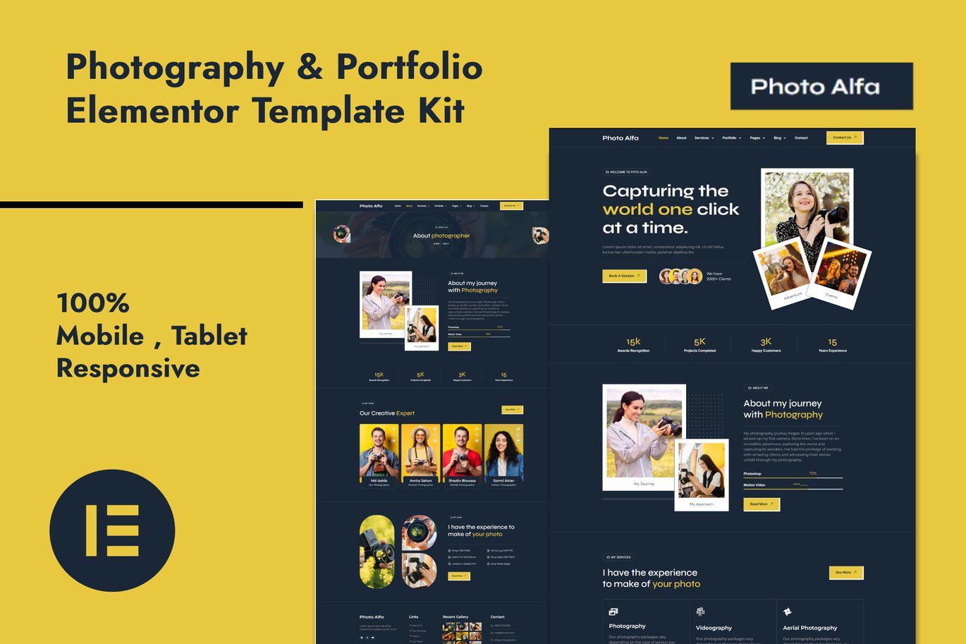 Photo Alfa – Photography and Portfolio Elementor Pro Template Kit