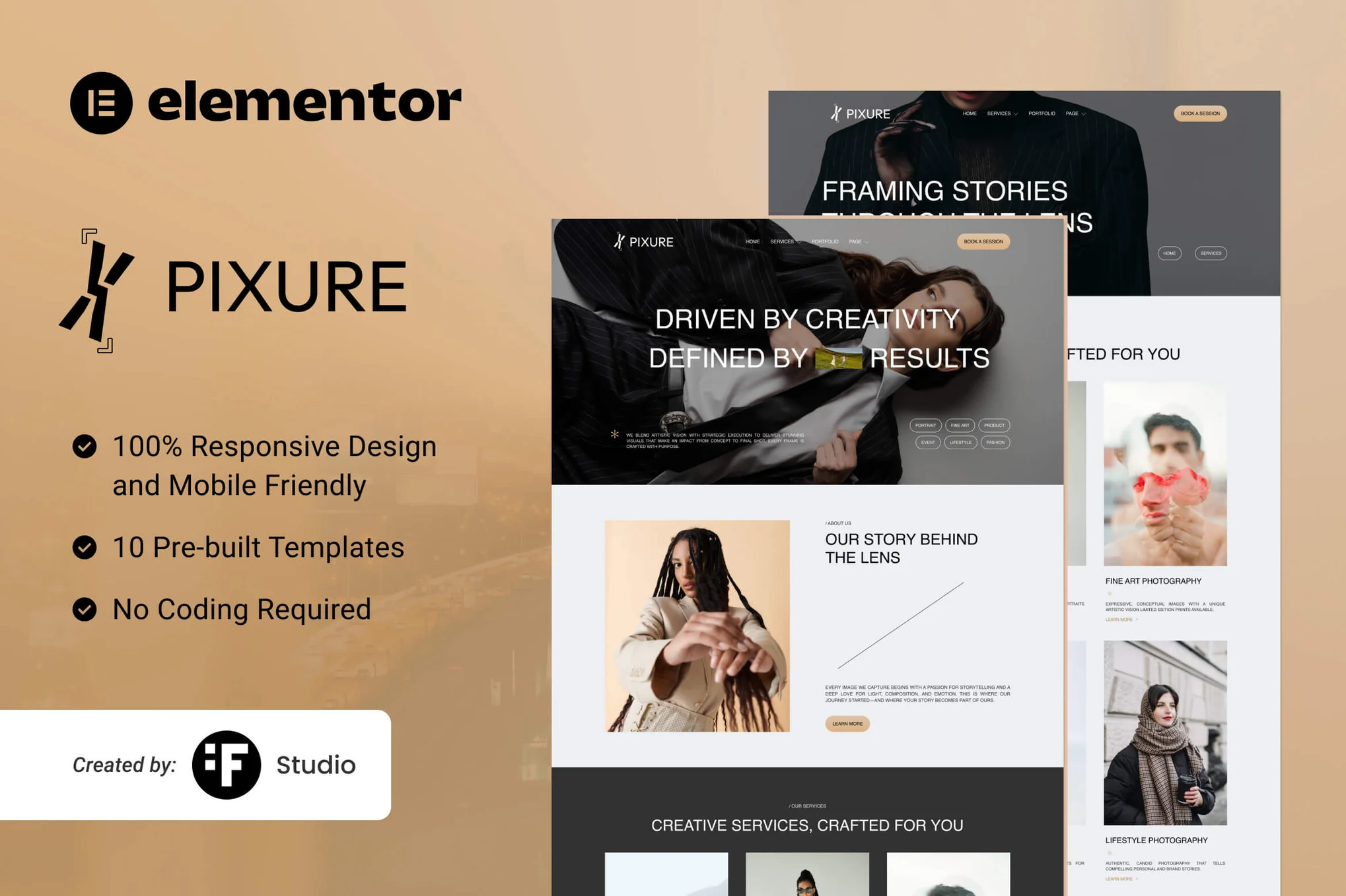 Pixure – Minimalist Photography Portfolio Kit