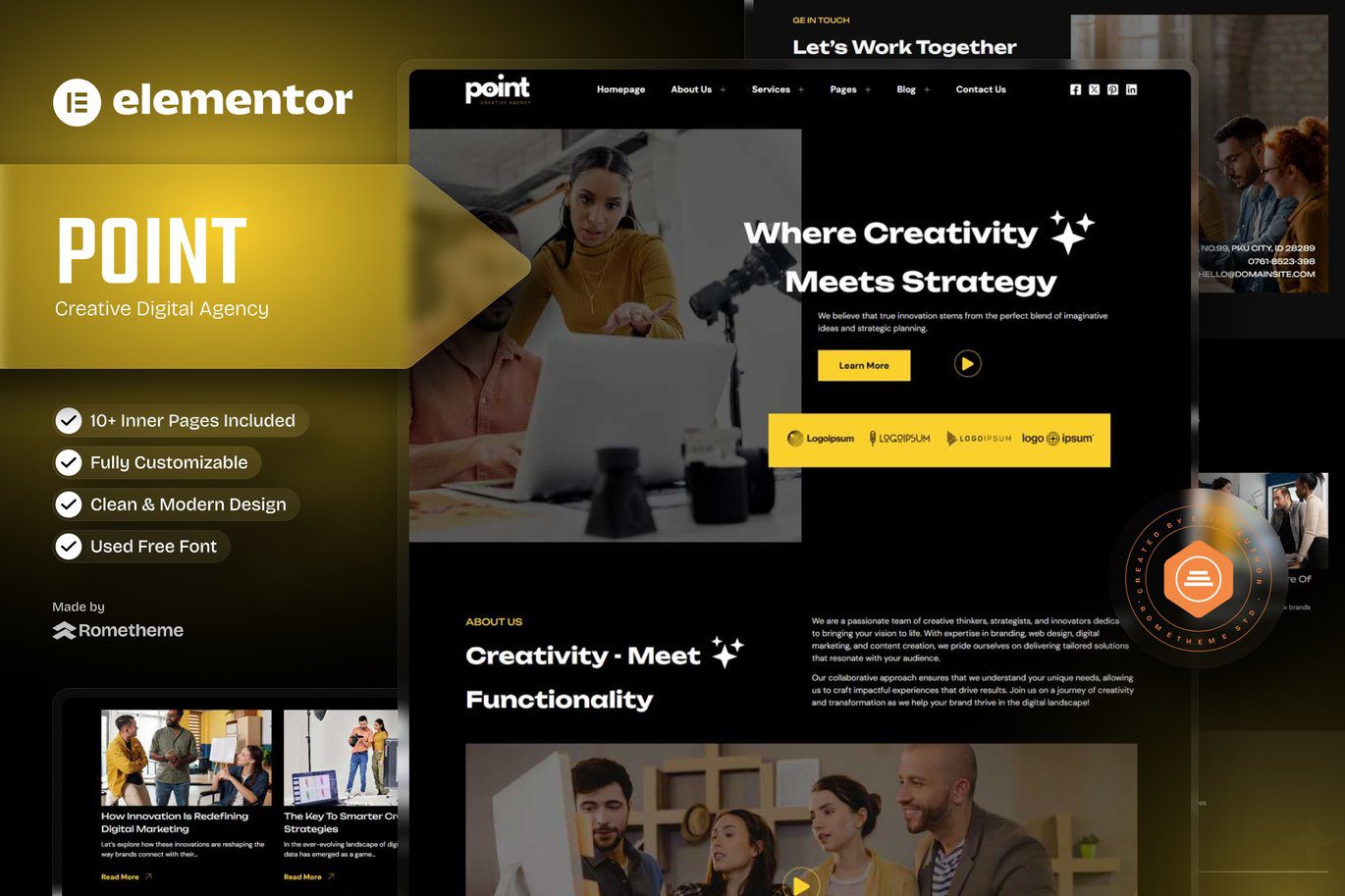 Point – Creative Digital Agency Elementor Template Kit