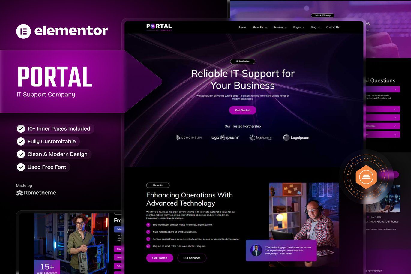 Portal – IT Company Elementor Template Kit