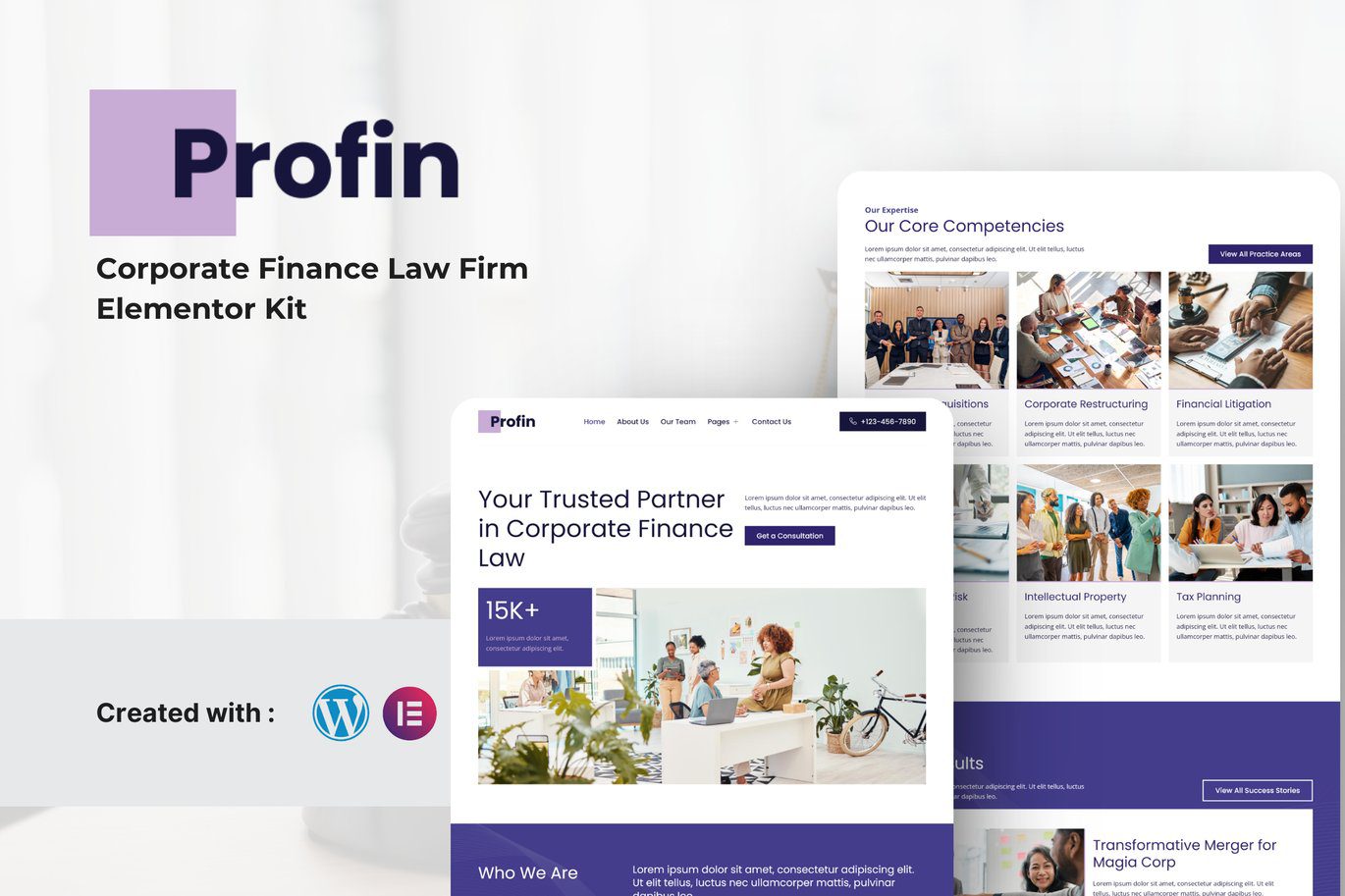 Profin – Finance Law Firm Elementor Template Kit