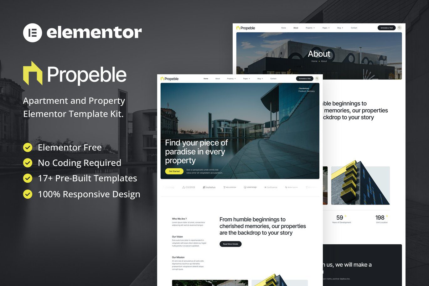 Propeble – Apartment and Property Elementor Template Kit