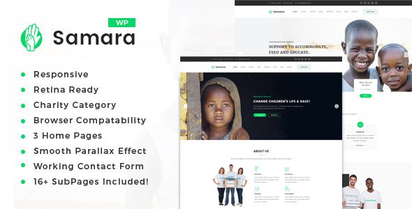 Samara – Charity/Fundraising WordPress Theme