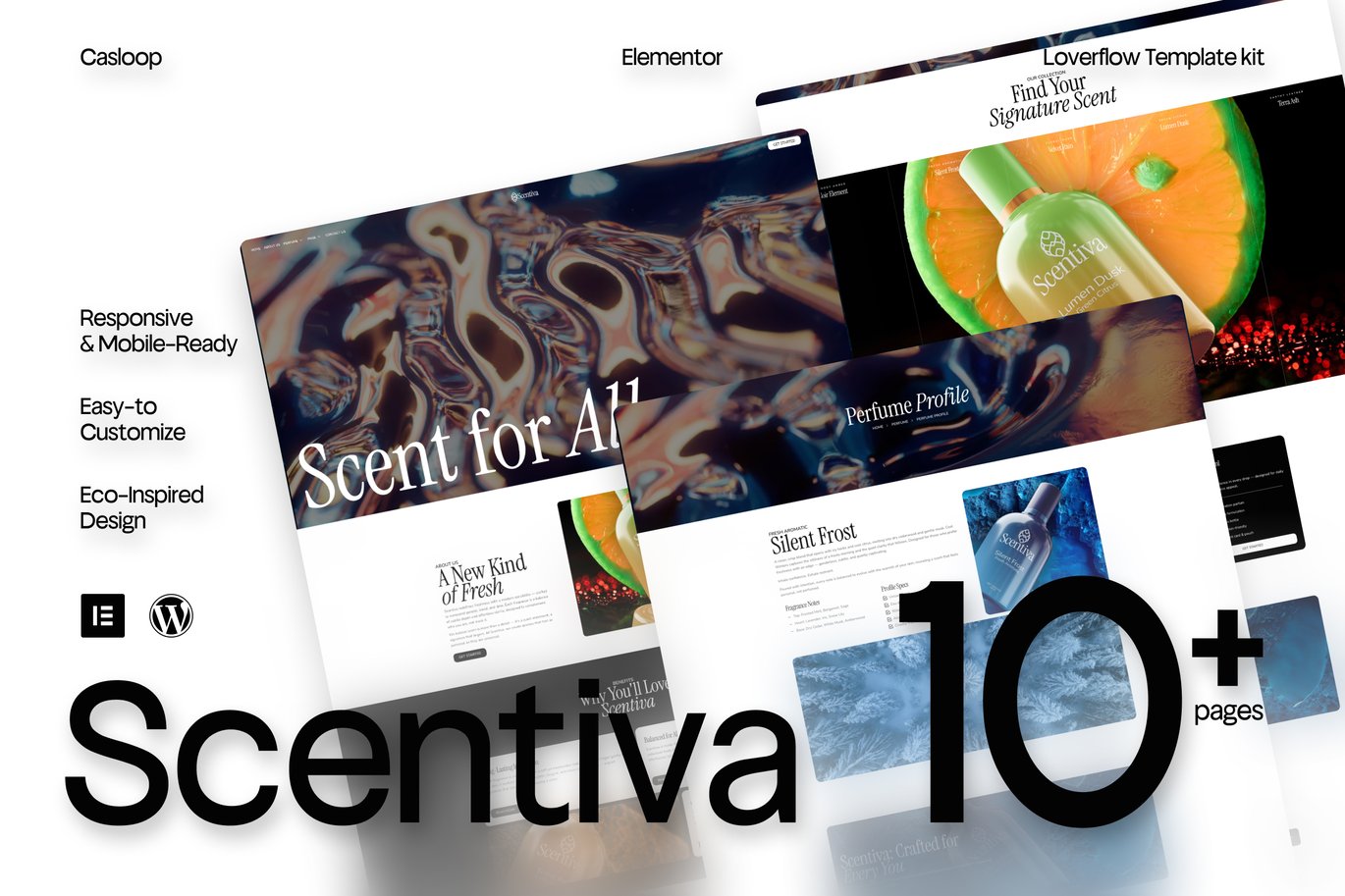 Scentiva – Modern Elegant Perfume and Fregrance Elementor Template Kit