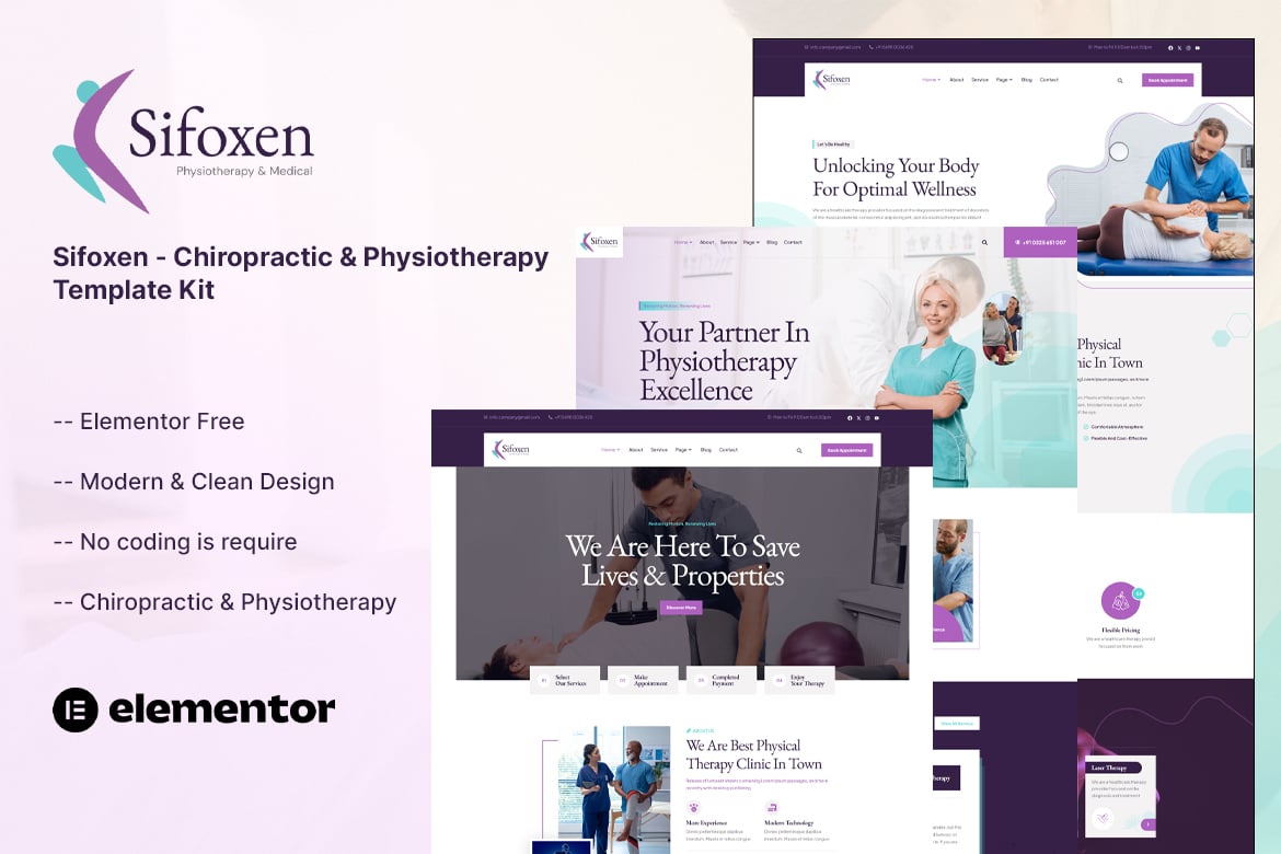 Sifoxen – Chiropractic and Physiotherapy Template Kit