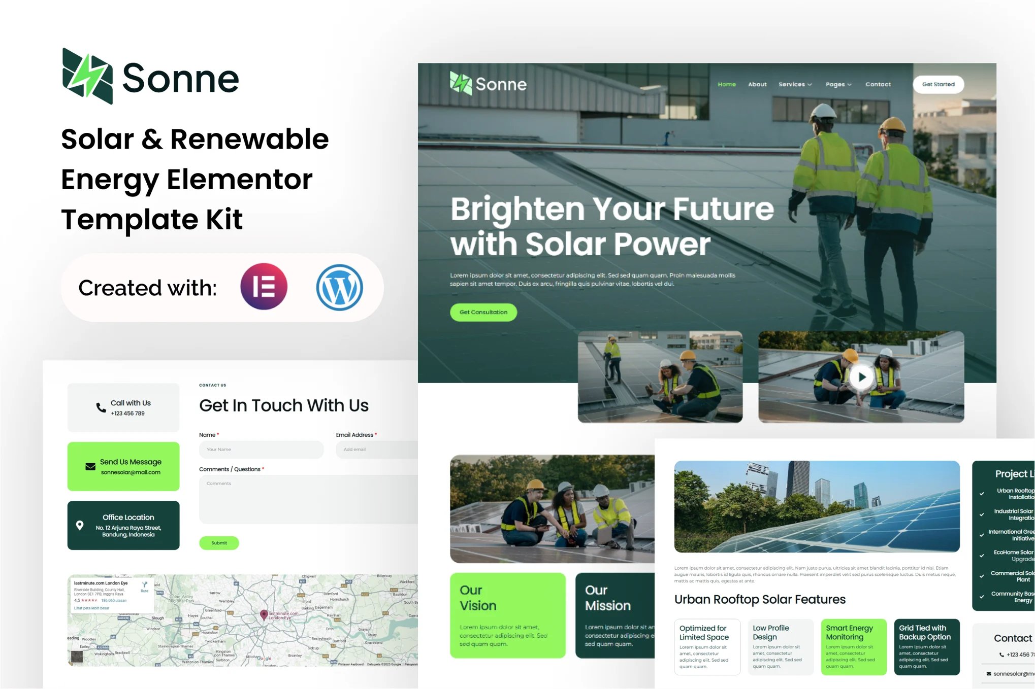 Sonne – Solar and Renewable Energy Elementor Template Kit