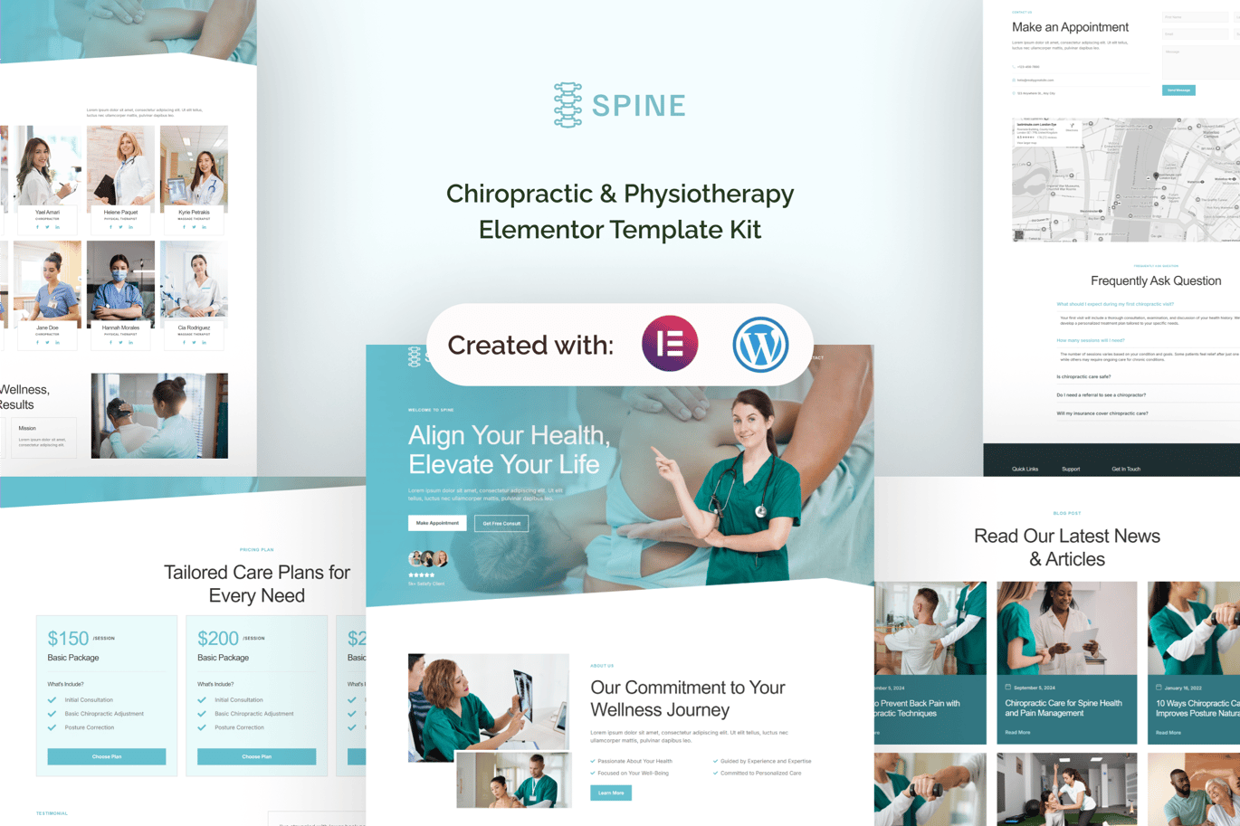Spine – Chiropractic and Physiotherapy Elementor Template Kit