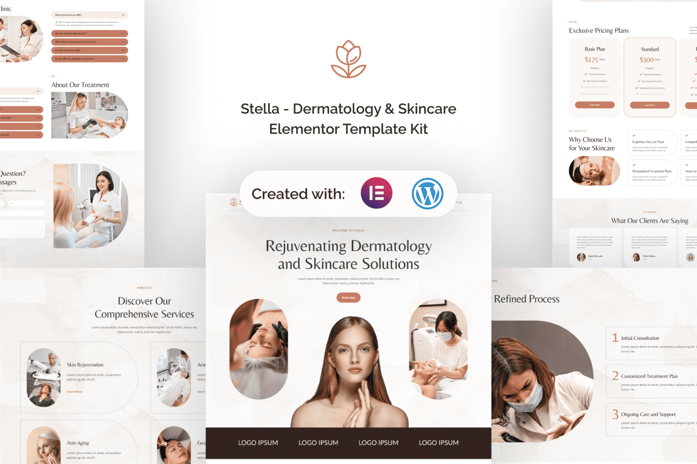 Stella – Dermatology and Skincare Elementor Template Kit