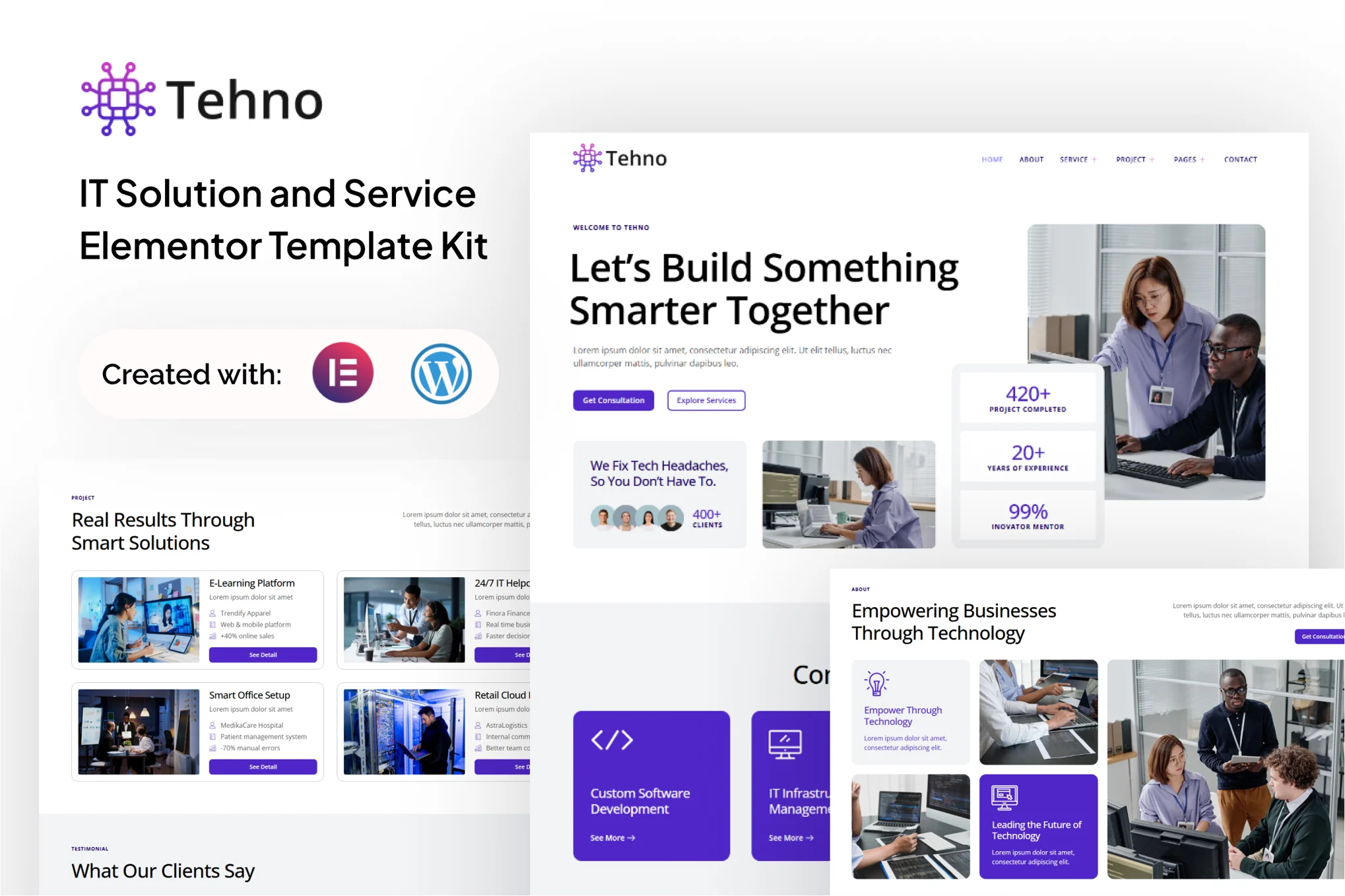 Tehno – IT Solution and Service Elementor template Kit