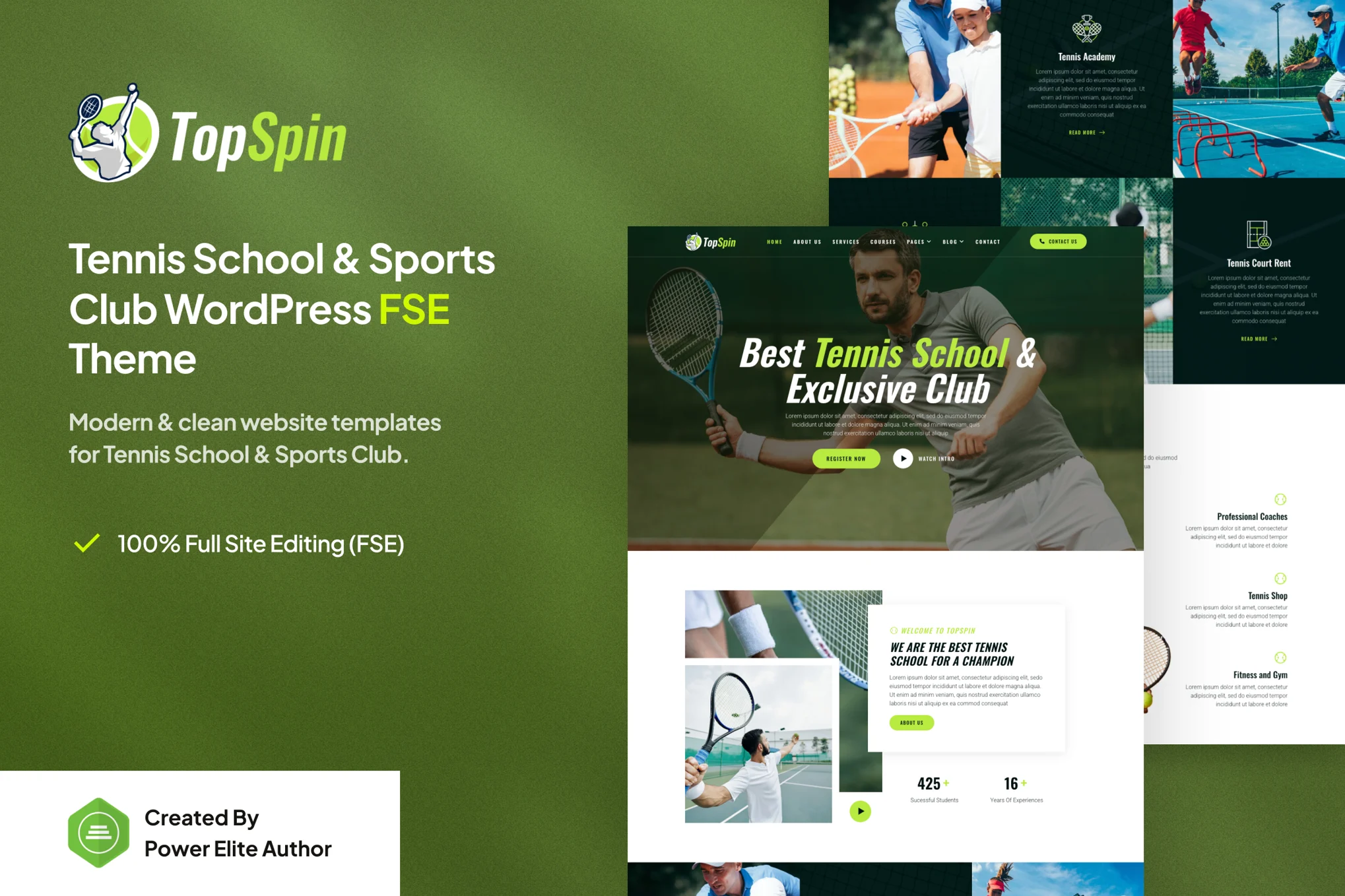 TopSpin – Tennis School and Sports Club WP Theme