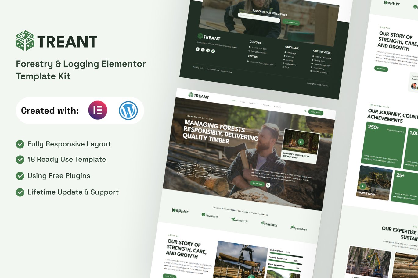 Treant – Forestry and Logging Elementor Template Kit