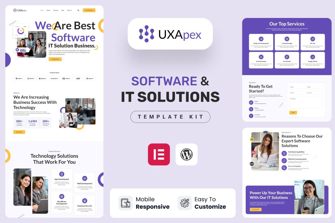 UXApex – IT Solutions and Services Company Elementor Template Kit