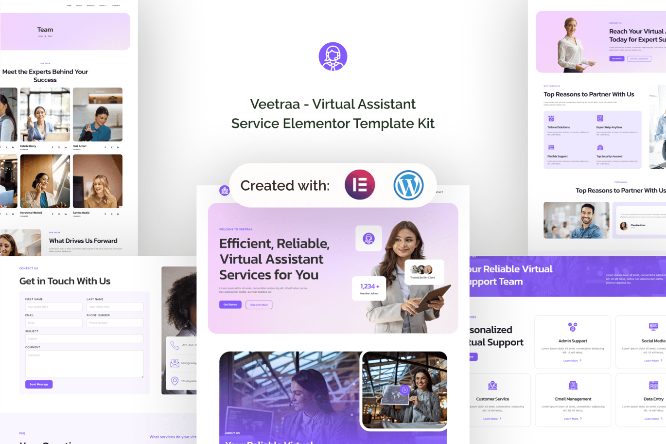 Veetraa – Virtual Assistant Service Elementor Template Kit