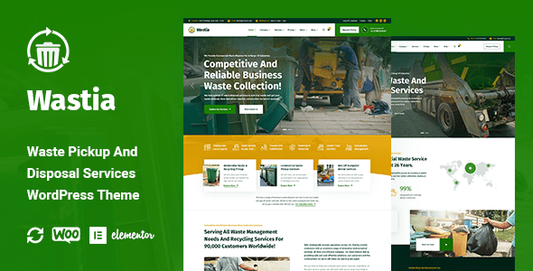 Wastia – Waste Pickup And Disposal Services WordPress Theme