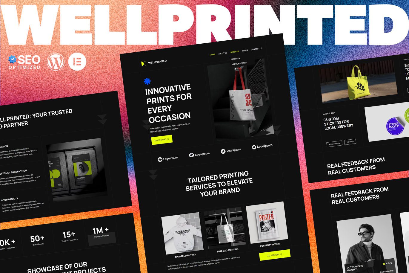 WellPrinted – Print Service Elementor Template Kit