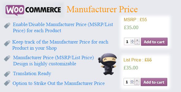 WooCommerce Manufacturer Price