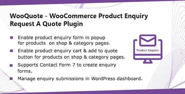 WooQuote – WooCommerce Product Enquiry and Request A Quote Plugin