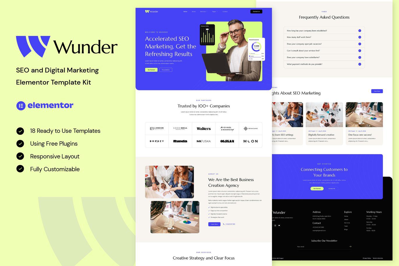 Wunder – SEO and Digital Marketing Elementor Template Kit