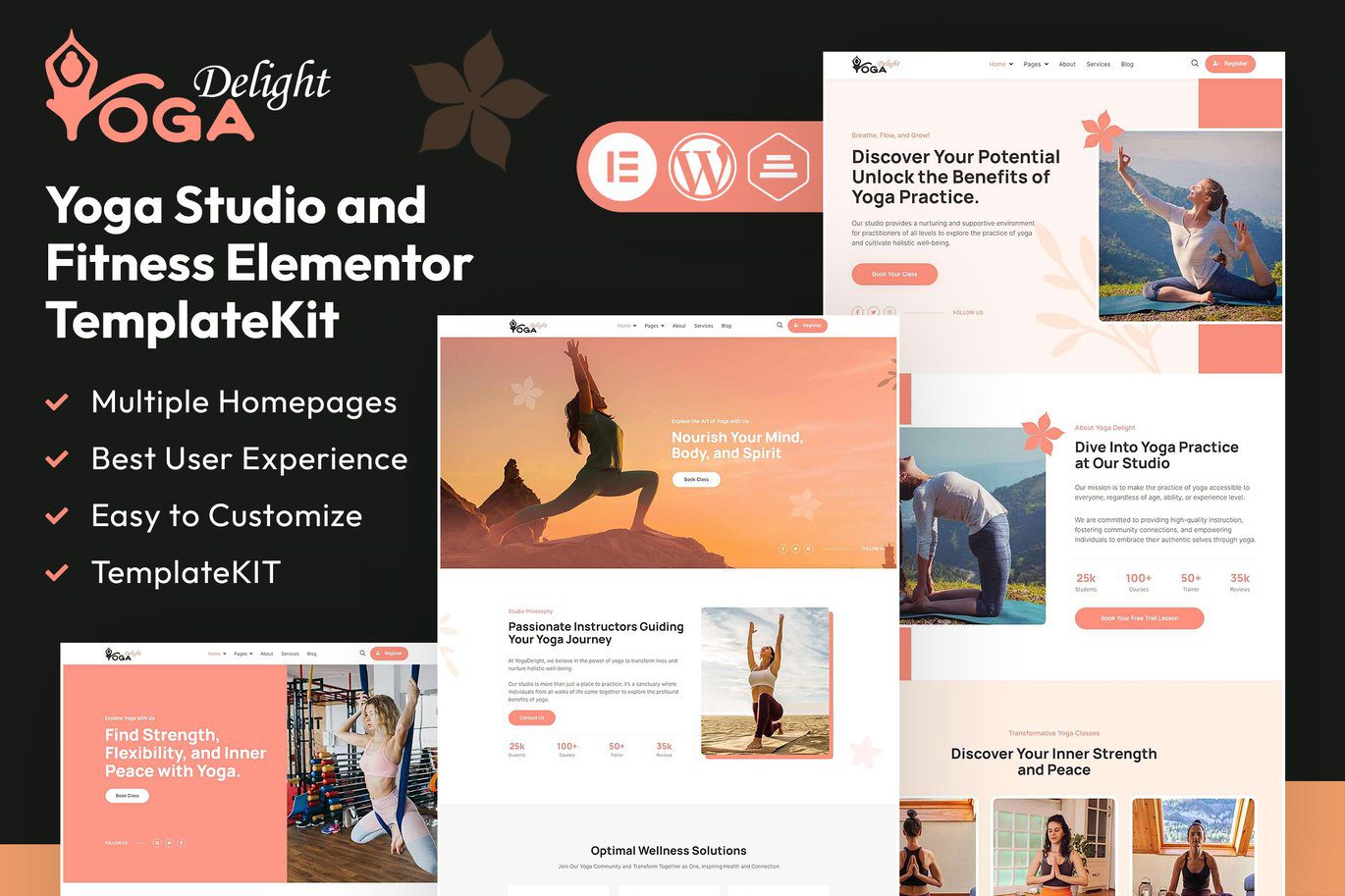 Yoga Delight – Yoga Studio and Fitness Elementor Template Kit