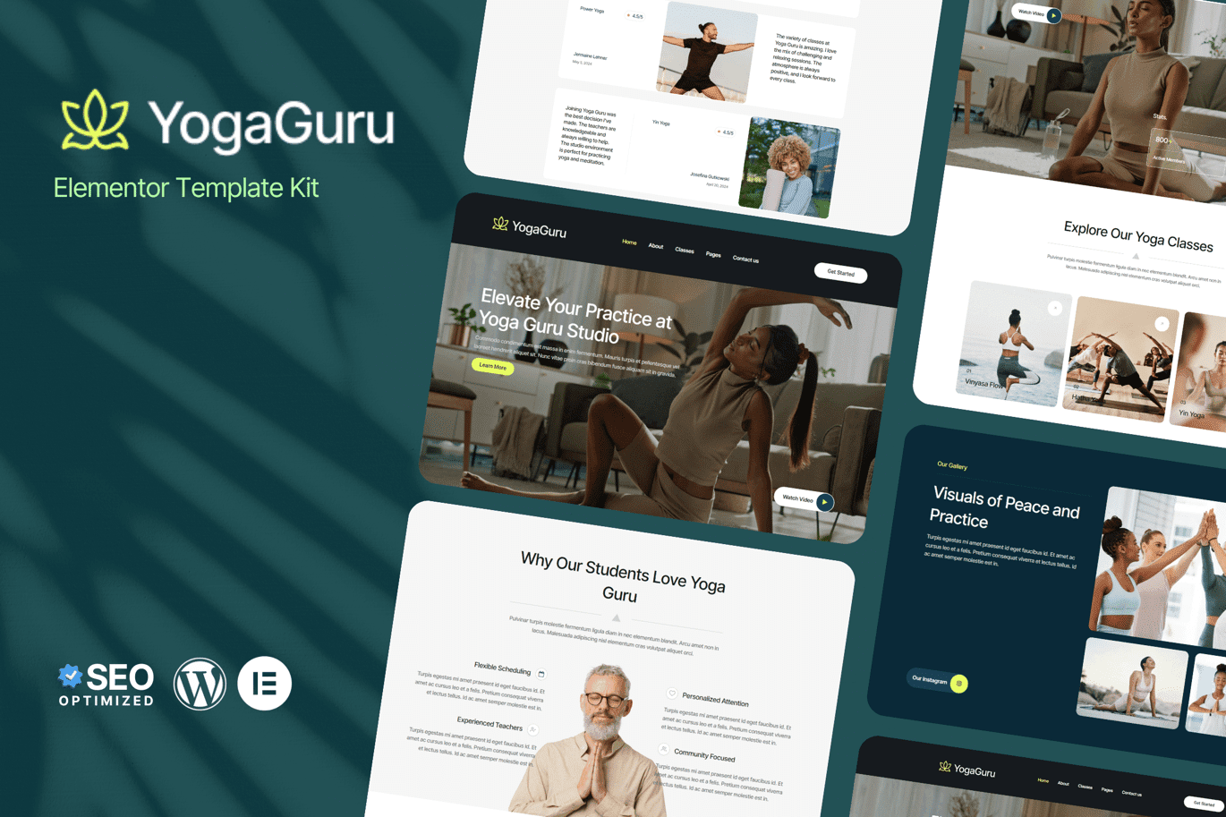 YogaGuru – Yoga Teacher and Studio Elementor Template Kits