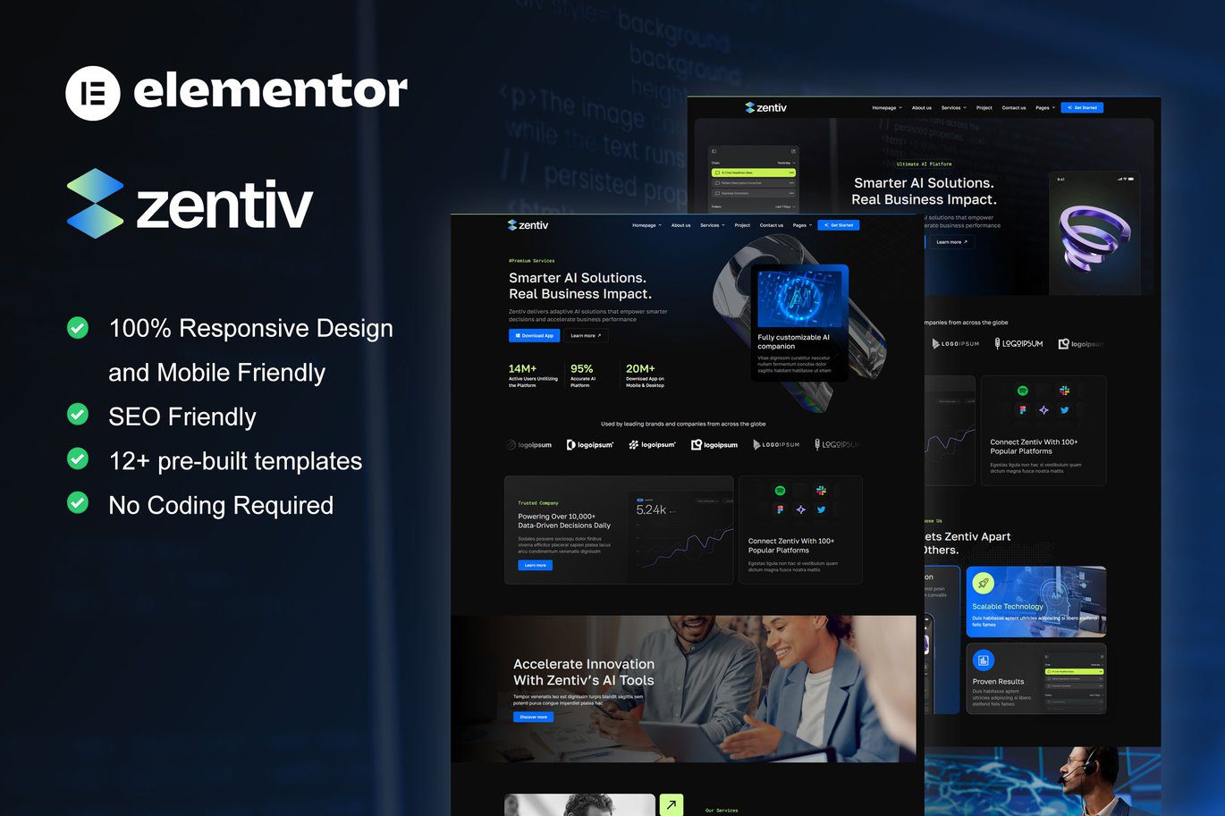 Zentiv – AI Services and Digital Company Elementor Kit